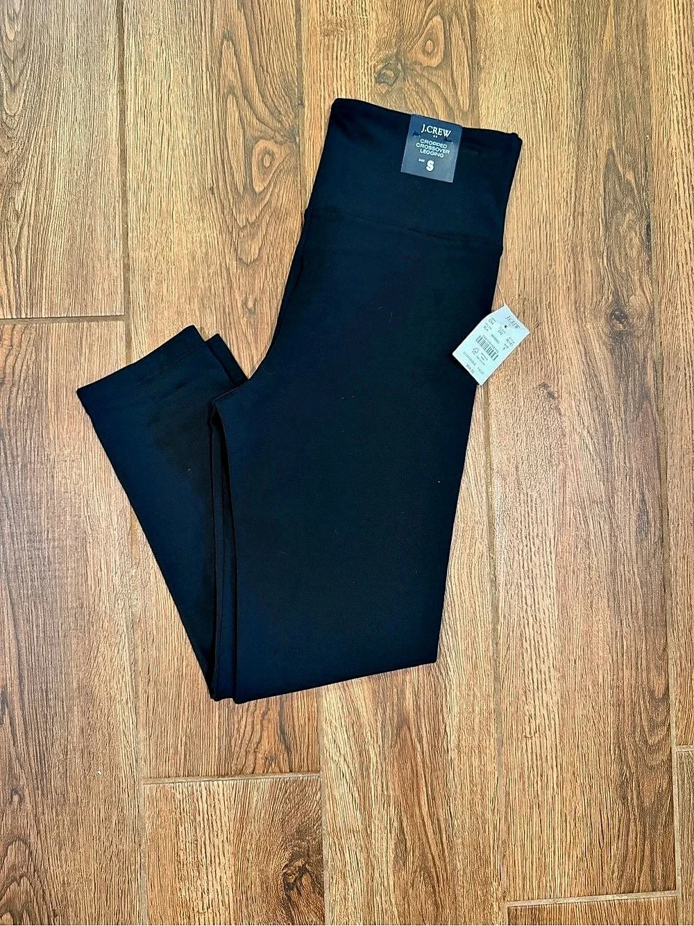 J.Crew Cropped crossover Legging Black Size Small NWT